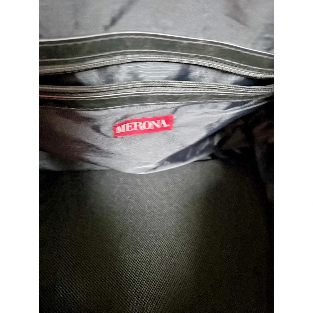 Merona Duffle Bag‎ Blue Black Colorblock Travel Gym Weekend Tote Shoulder Strap